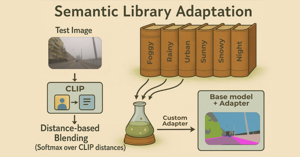 Semantic Library Adaptation: LoRA Retrieval and Fusion for Open-Vocabulary Semantic Segmentation